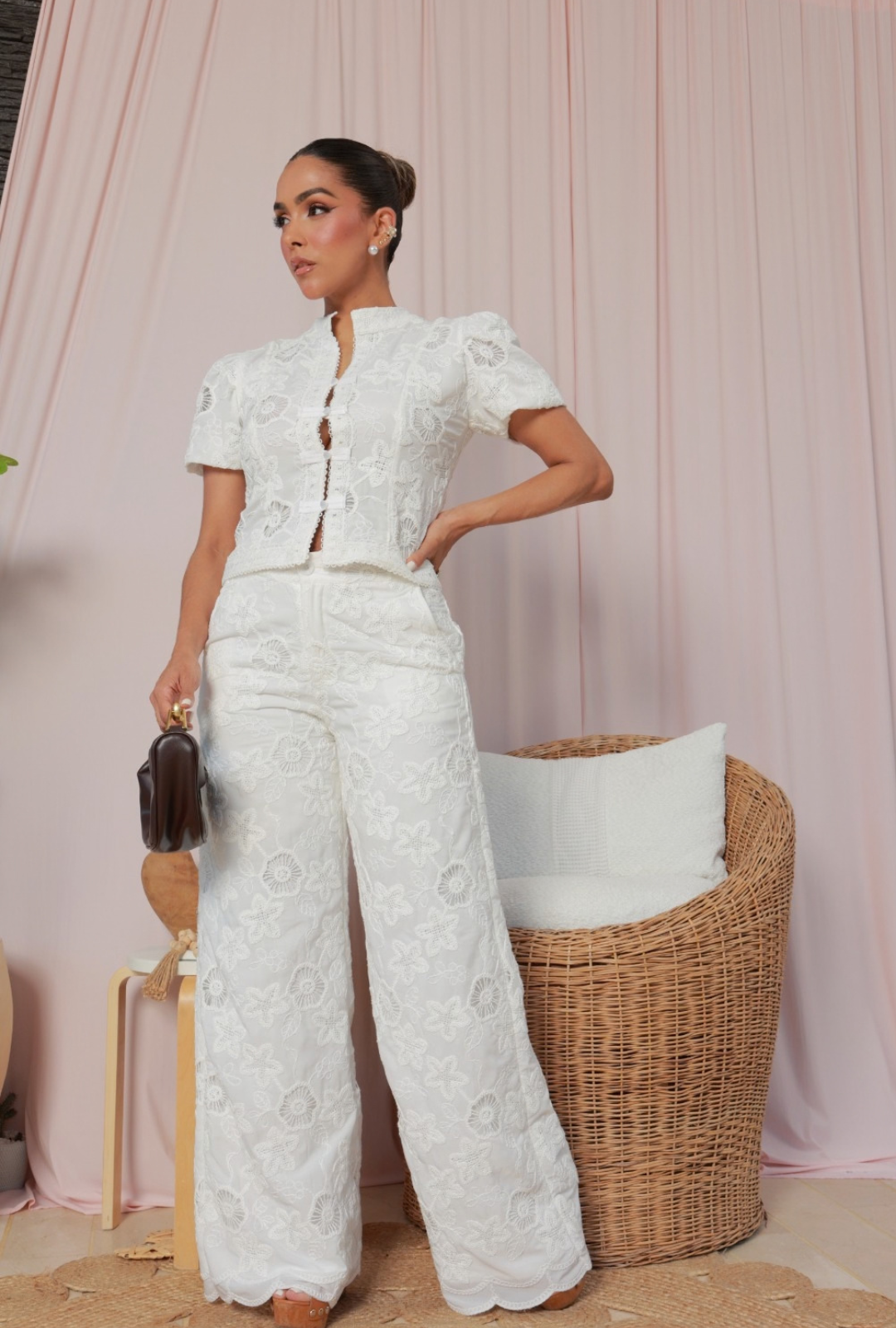 Pantalon Channel Beige