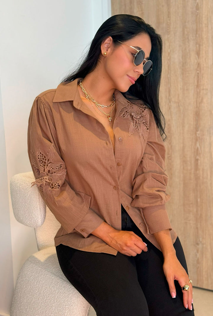 Camisa Aitana Mocha Mousse