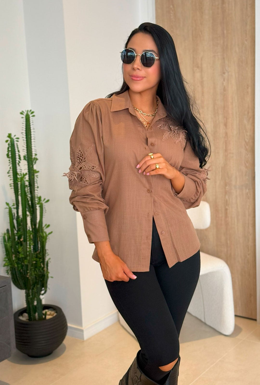 Camisa Aitana Mocha Mousse