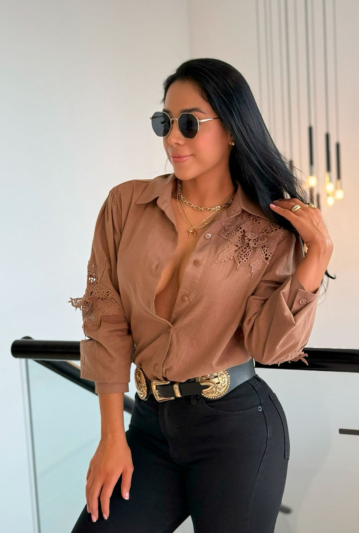 Camisa Aitana Mocha Mousse