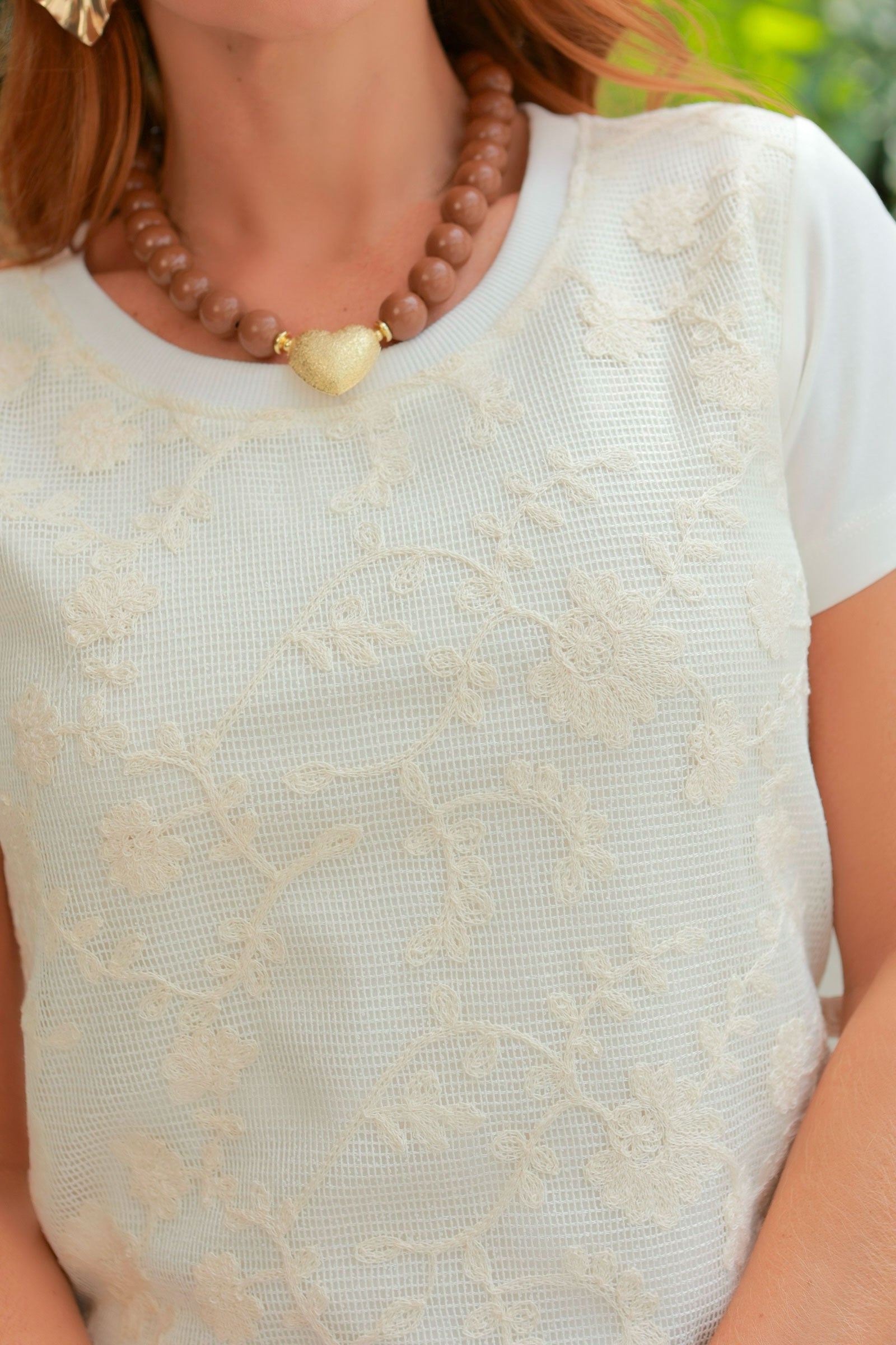 Camiseta Romance Beige