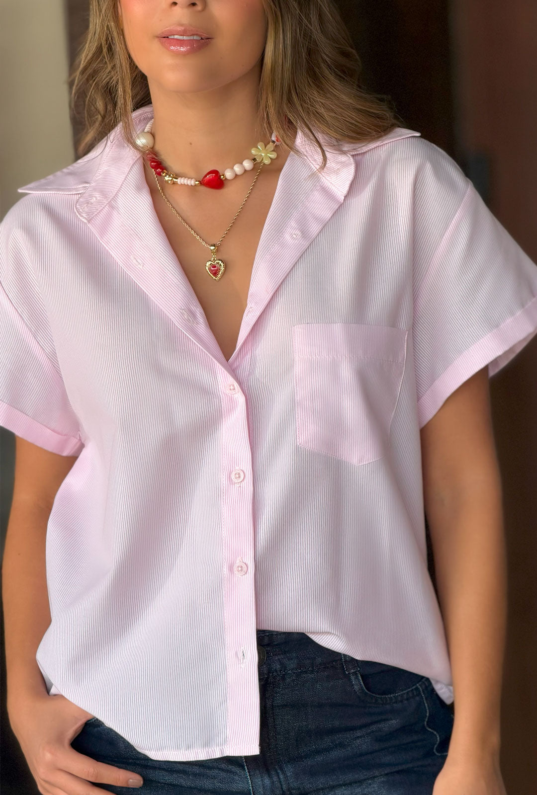 Camisa Selena Rosa