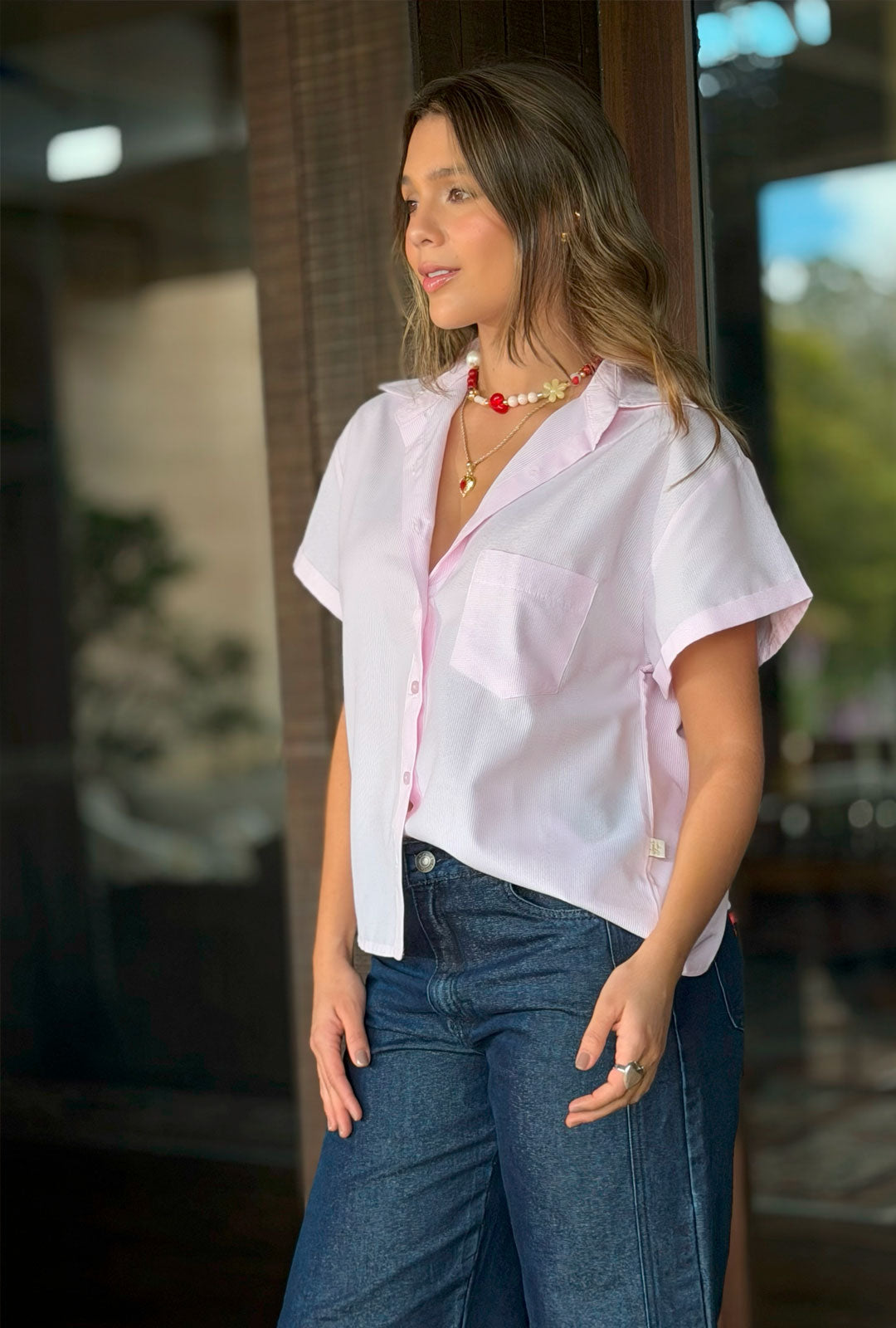 Camisa Selena Rosa