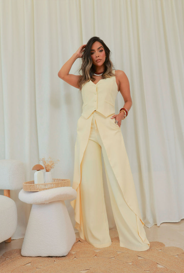 Pantalón Mandy Palazzo Asimétrico