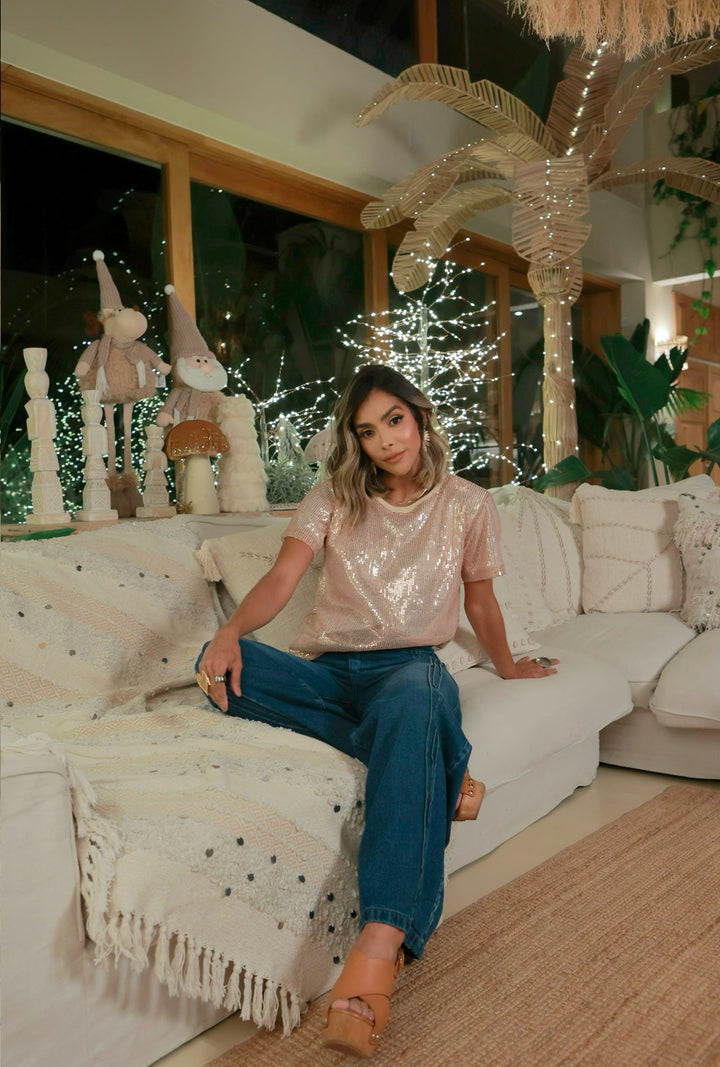 Blusa Champagne Oro Rosa