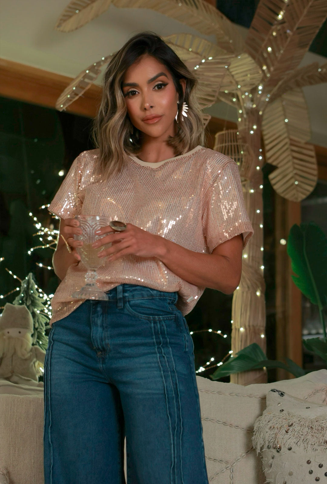 Blusa Champagne Oro Rosa