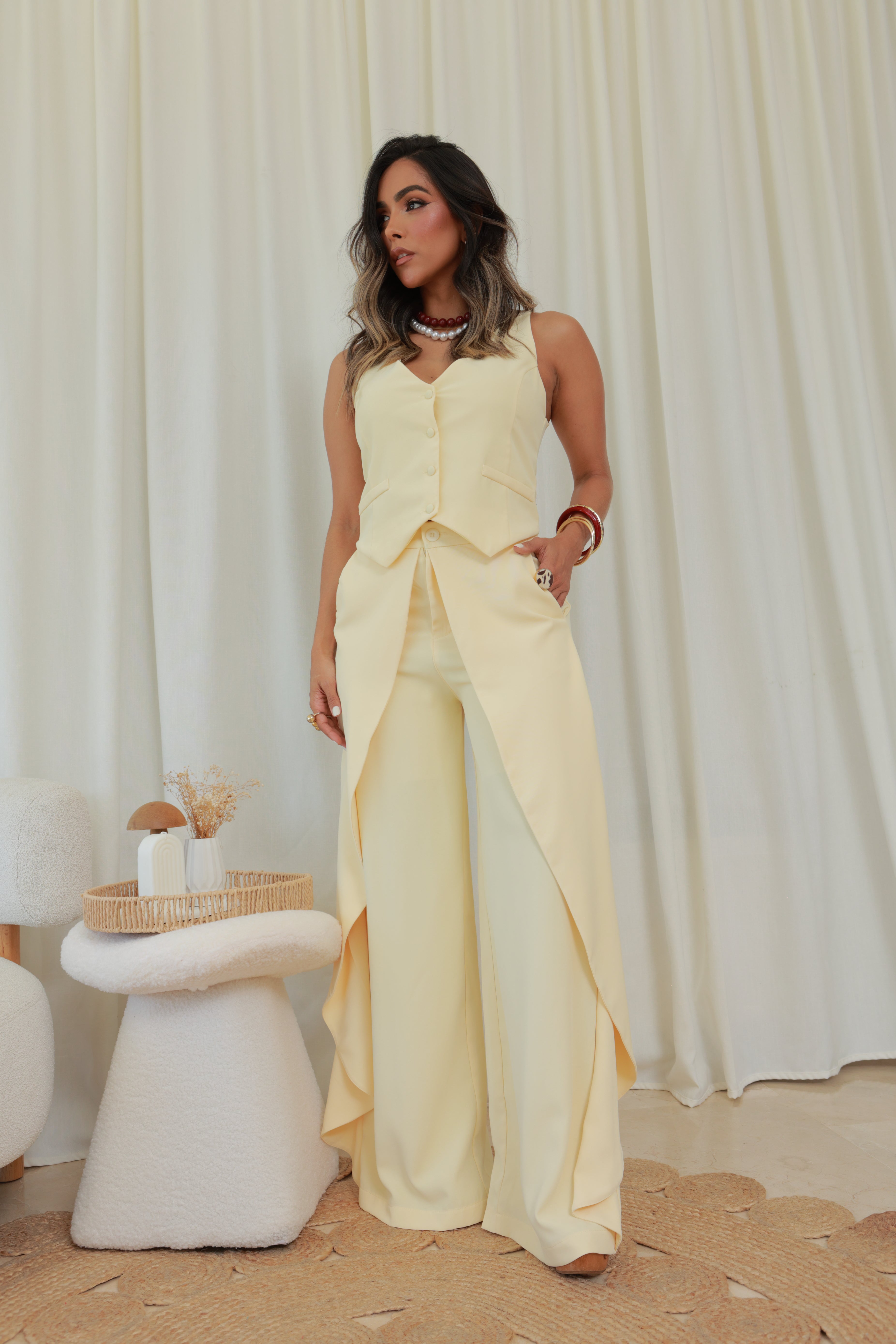 Pantalón Mandy Palazzo Asimétrico
