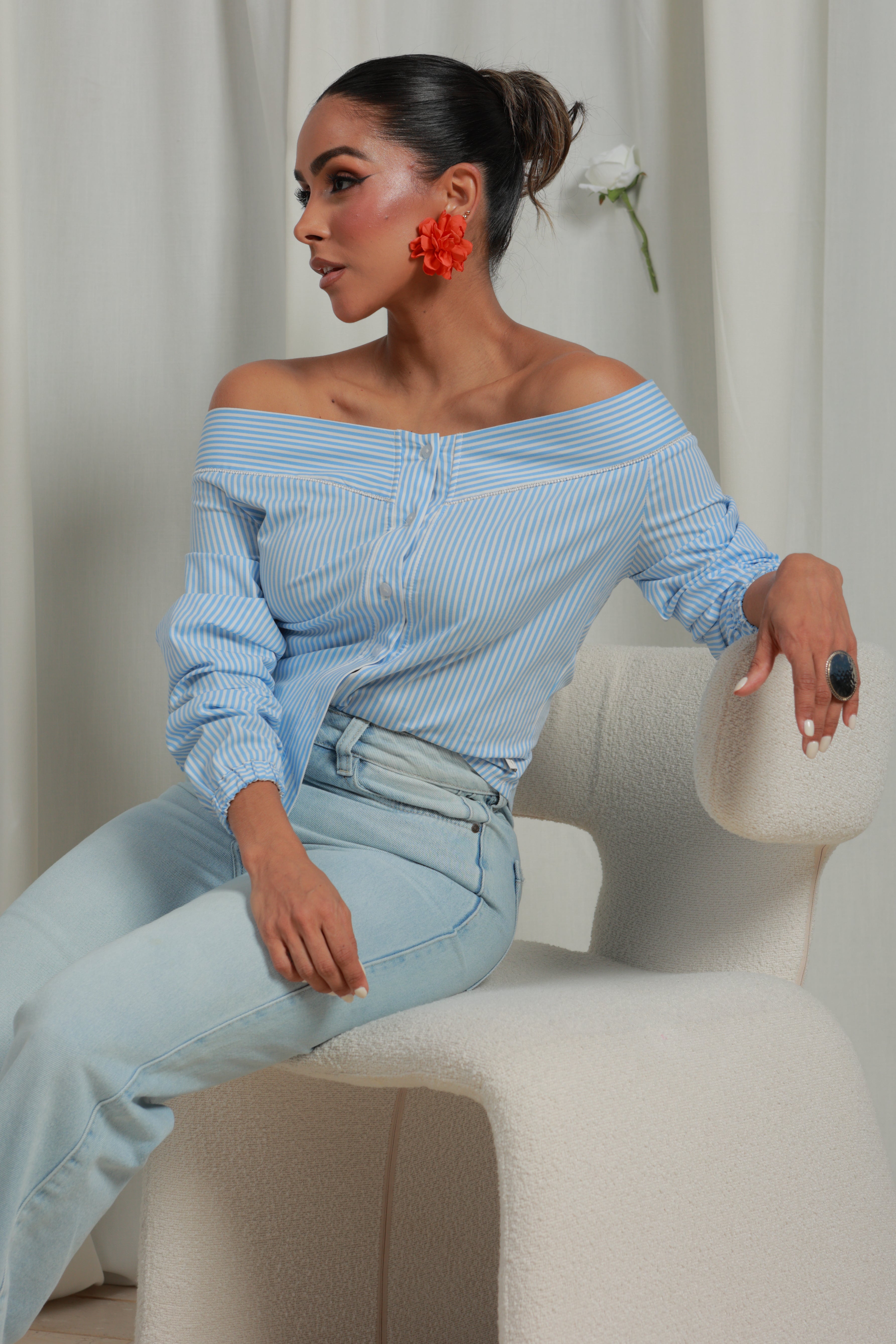 Camisa Alana Perla Azul