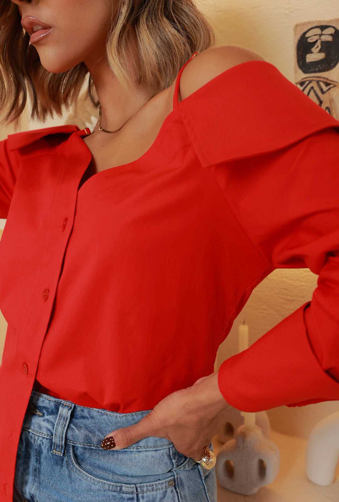Blusa Fiorella Roja