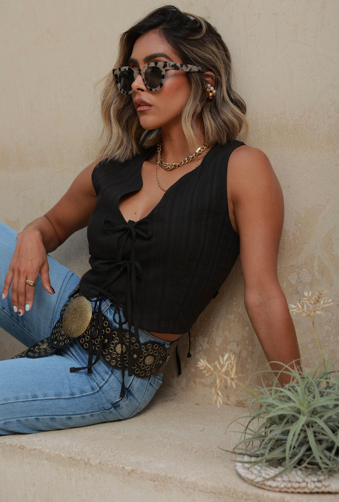 Chaleco Liana Negro