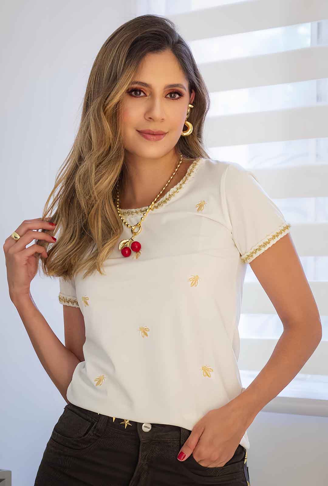 Blusa Mily - Beige
