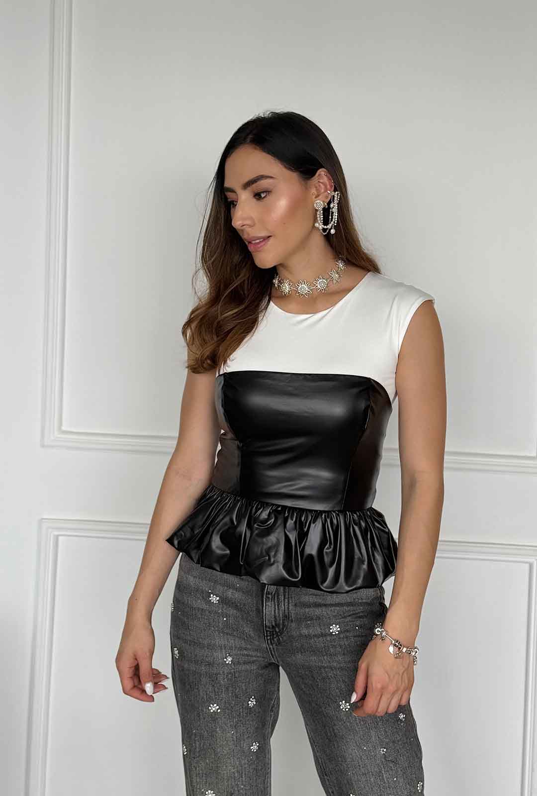 Duo Camisa y Corset - Negro