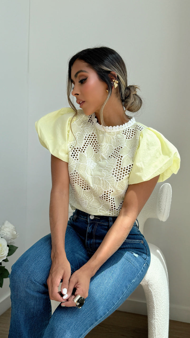 Blusa Fiore - Amarilla