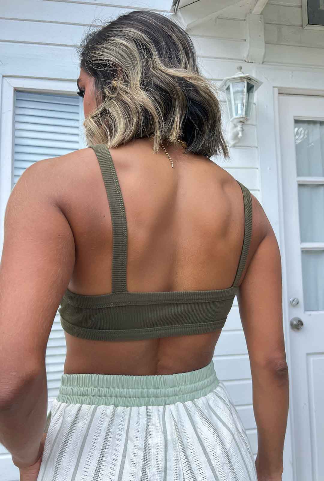 Crop top Liah - Verde Militar