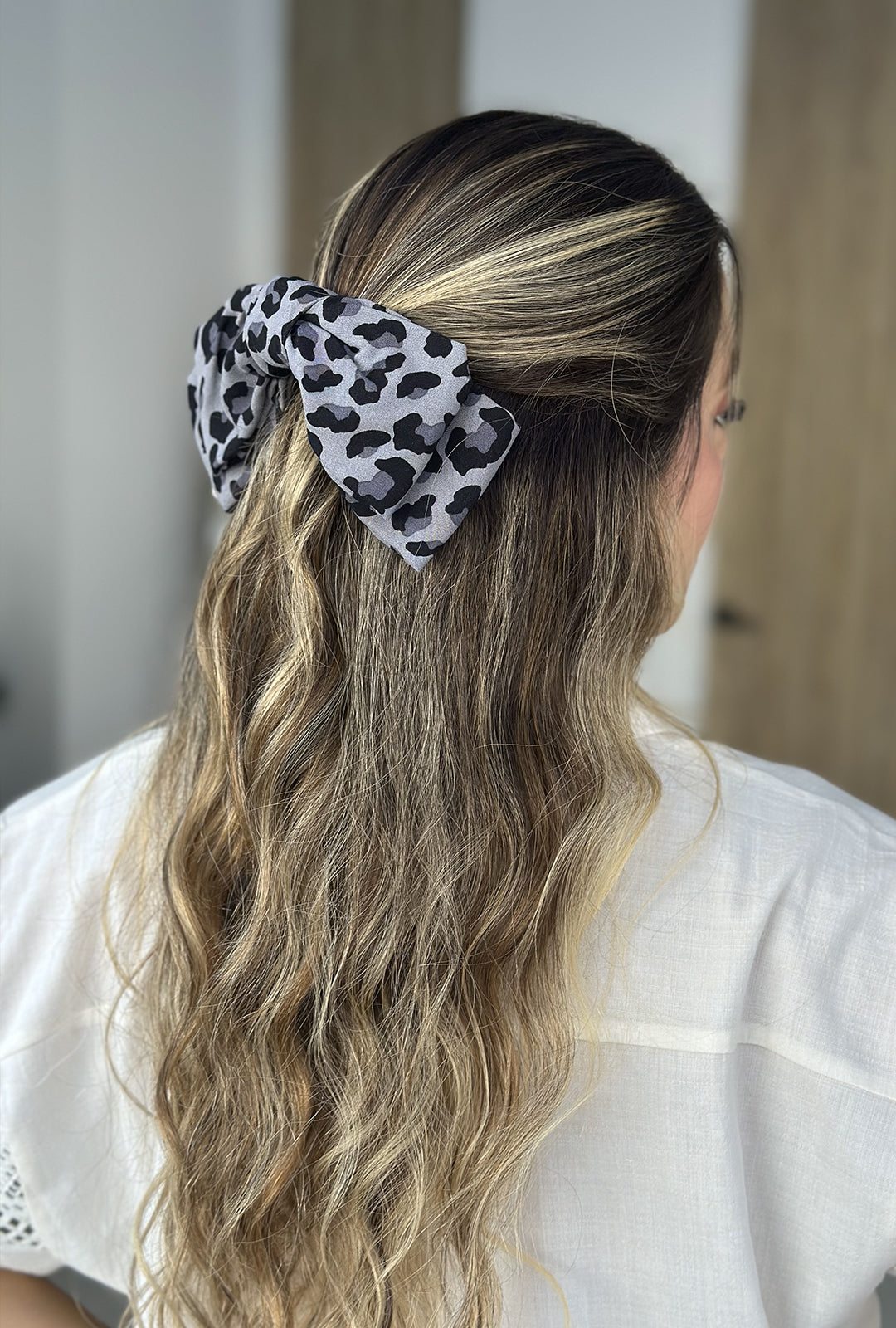 Moño Pinza Coquette - Print negro