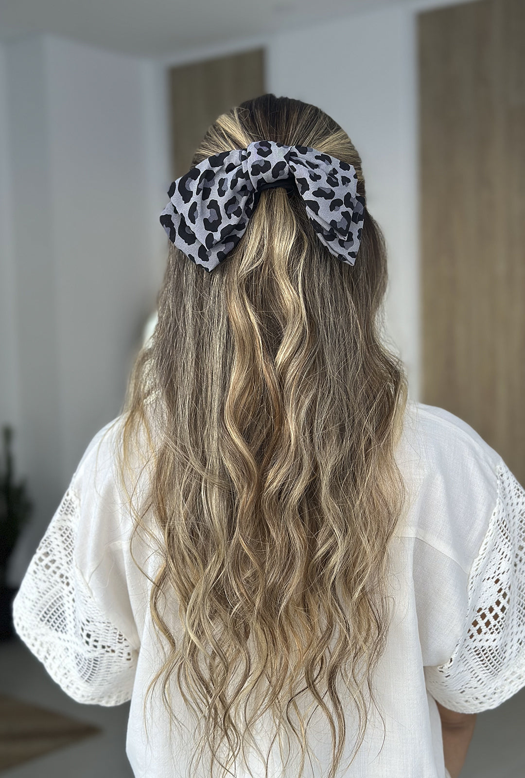 Moño Pinza Coquette - Print negro