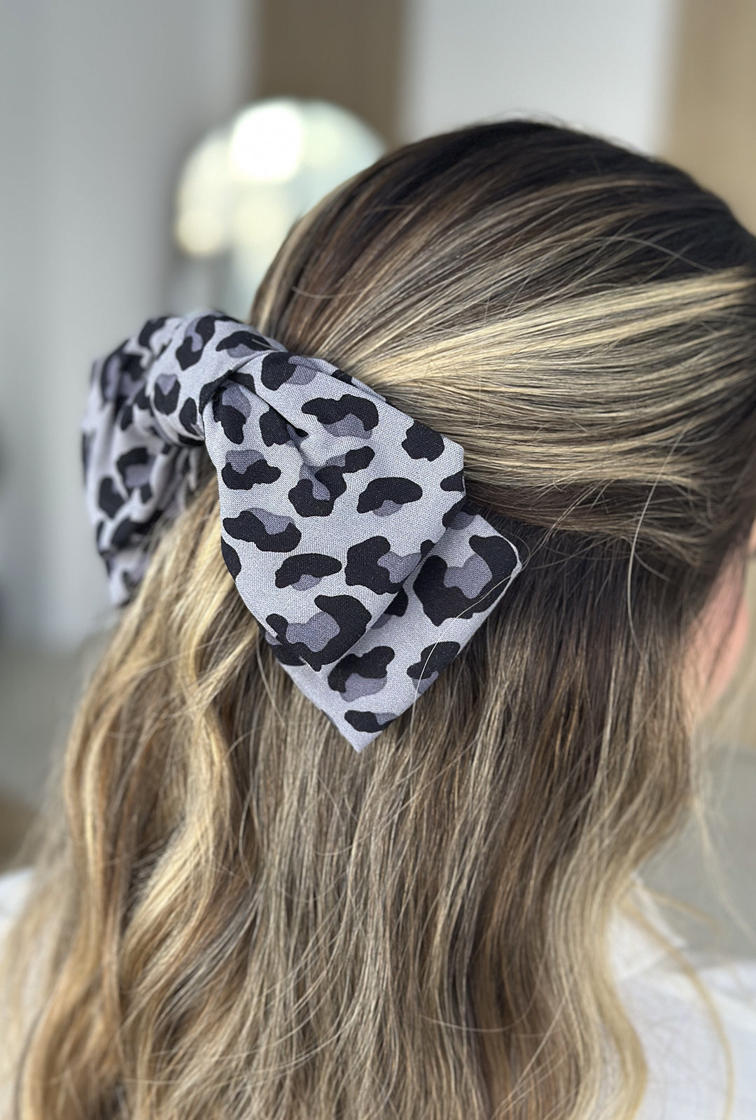 Moño Pinza Coquette - Print negro