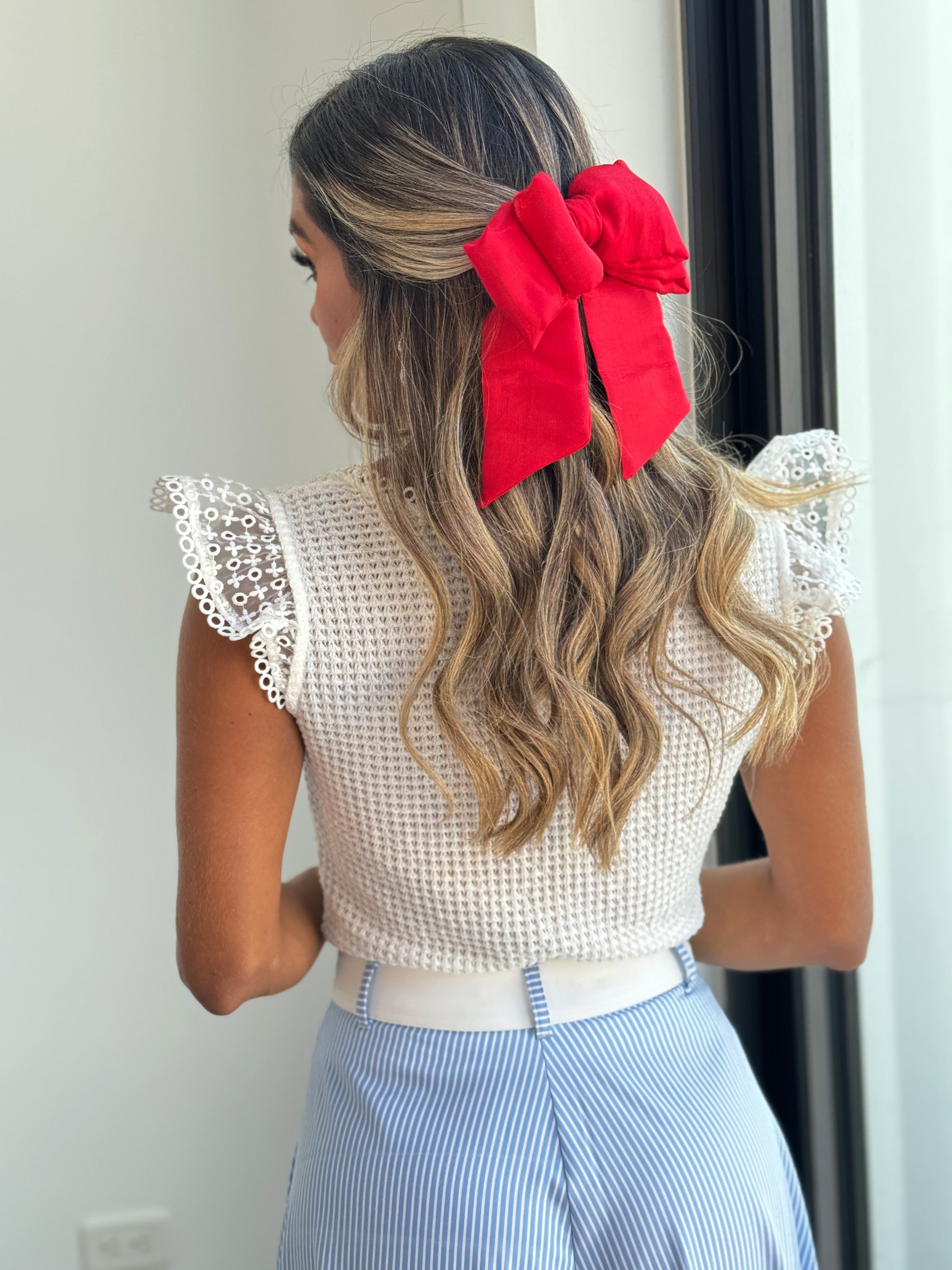Moño Pinza Coquette - Rojo