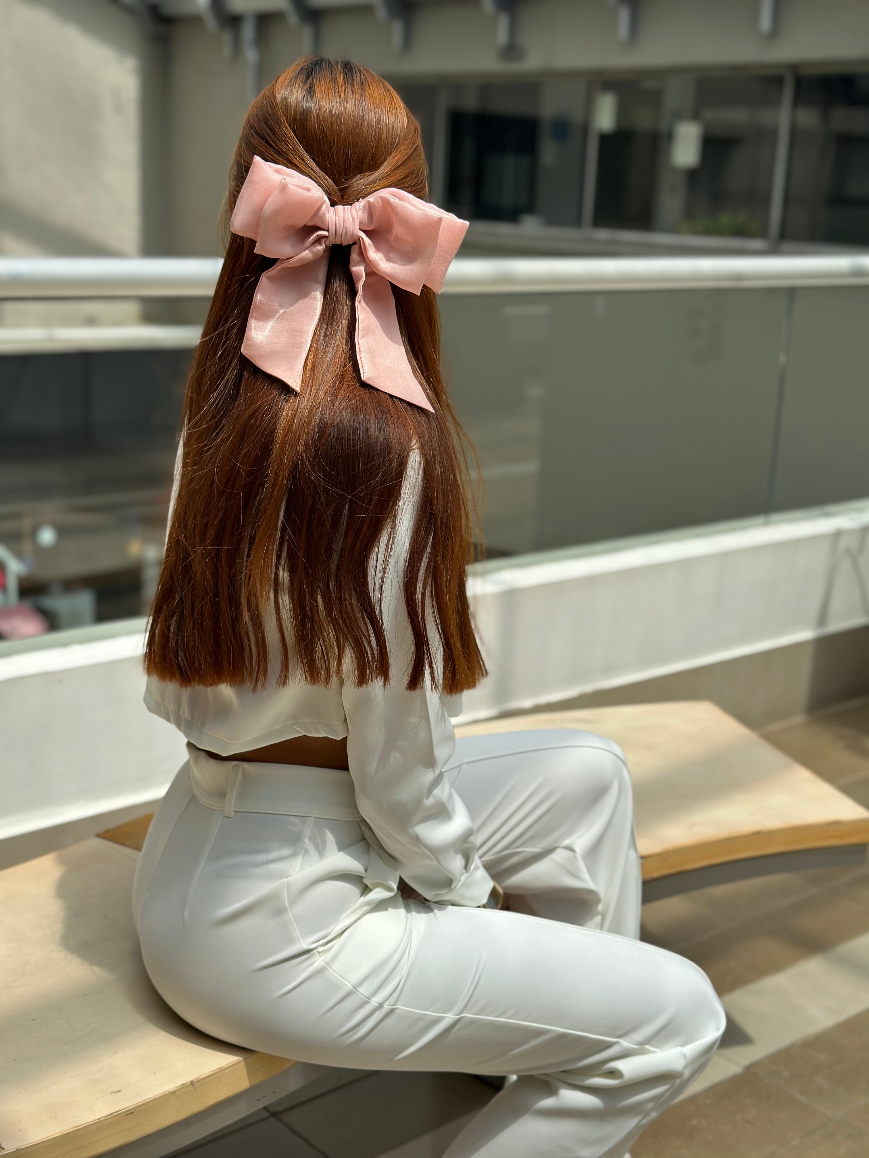 Moño Pinza Coquette - Rosado