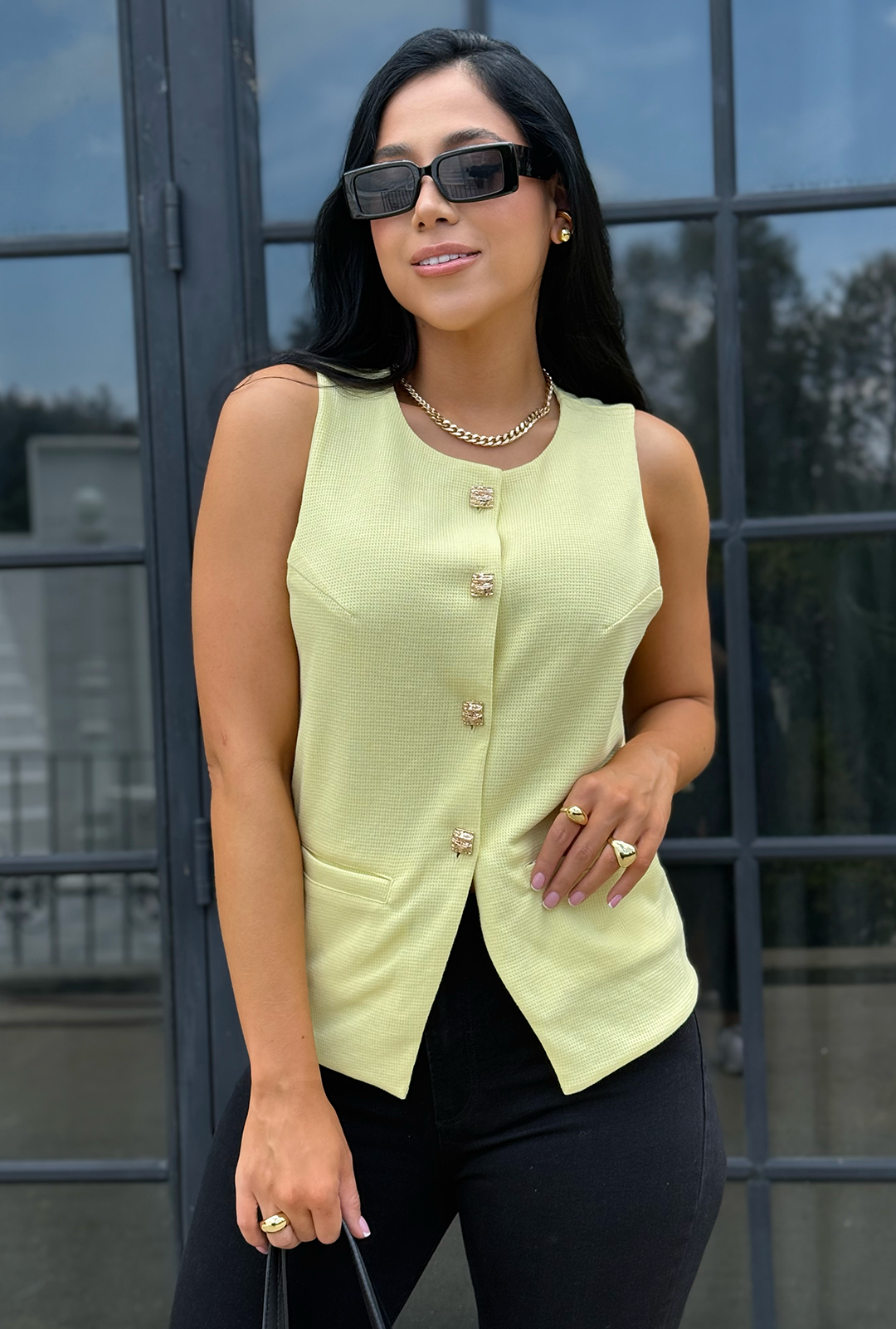 Chaleco Selene - Amarillo